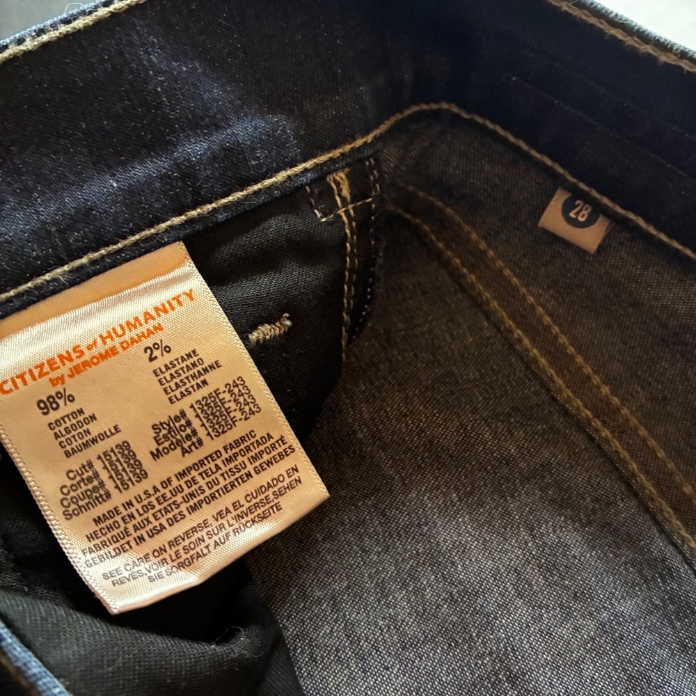 Citizens of Humanity Dita Petite Bootcut Jeans 28 Dark Blue Low Rise 1325F-243 - Picture 12 of 13